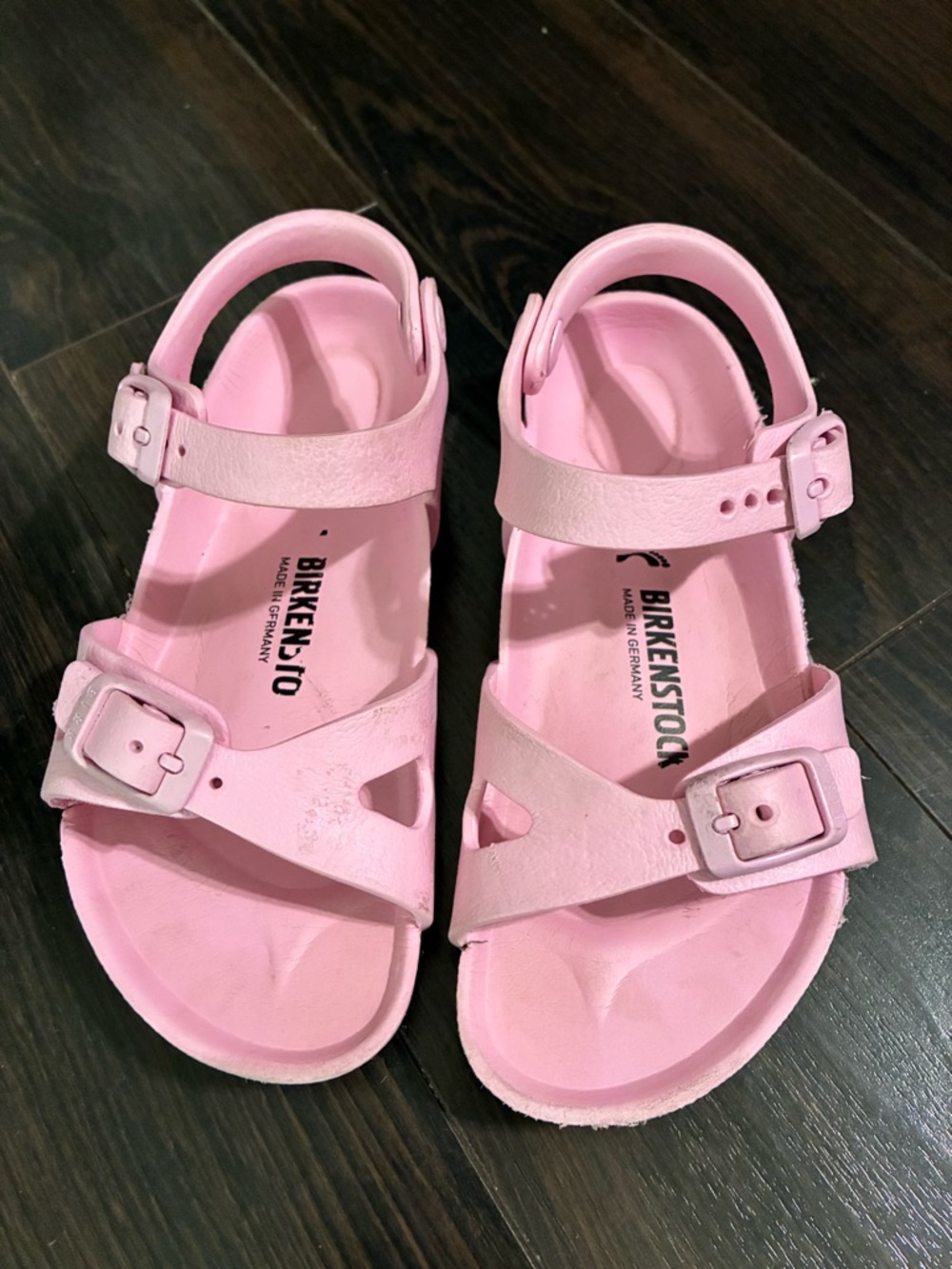 Birkenstock Kids Pink EVA Double-Buckle Sandals